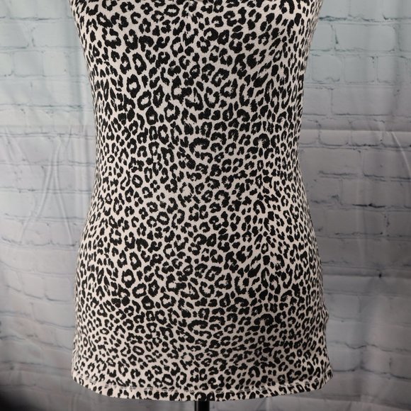 Express Best Loved Cami Black and White animal Print, Size Medium - Picture 2 of 5